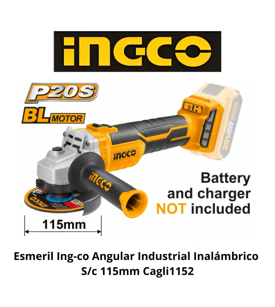 Esmeril Ingco Angular Industrial Ina S/c 115mm Ca