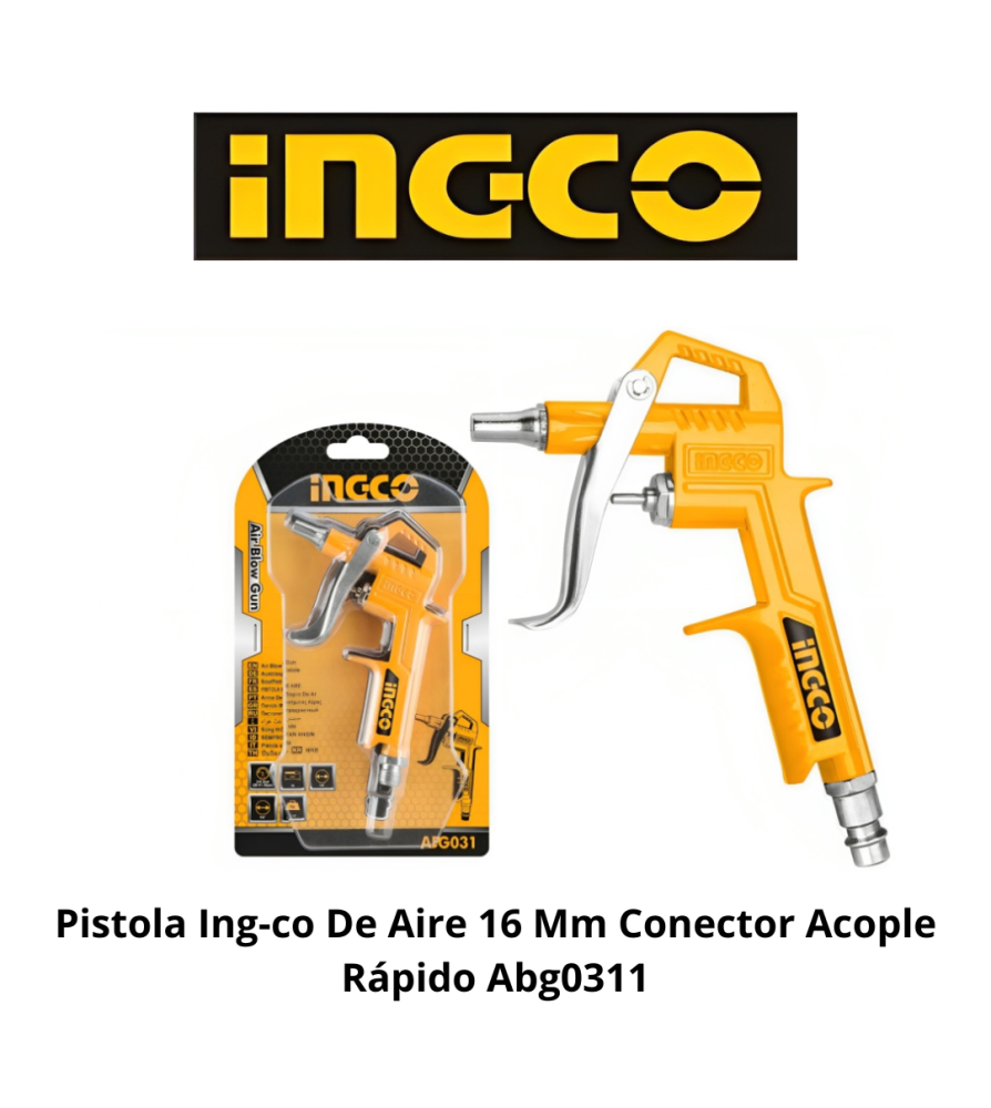 Pistola Ingco De Aire 16 Mm Conector Acople Rapid