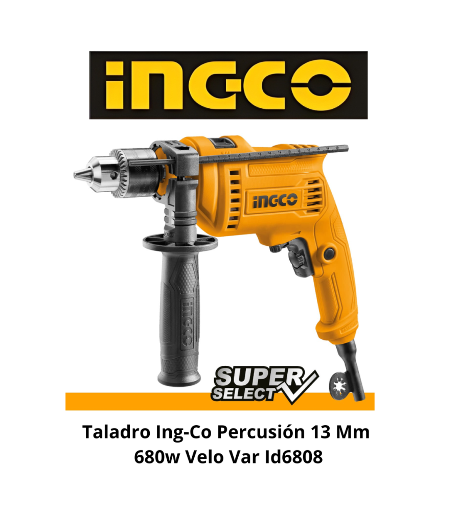 Taladro Ingco Percusion 13 Mm 680w Velo Var Id680