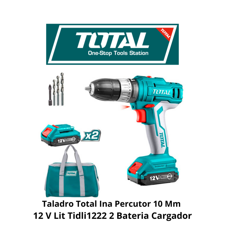 Taladro Total Ina Percutor 10 Mm 12 V Lit Tidli122