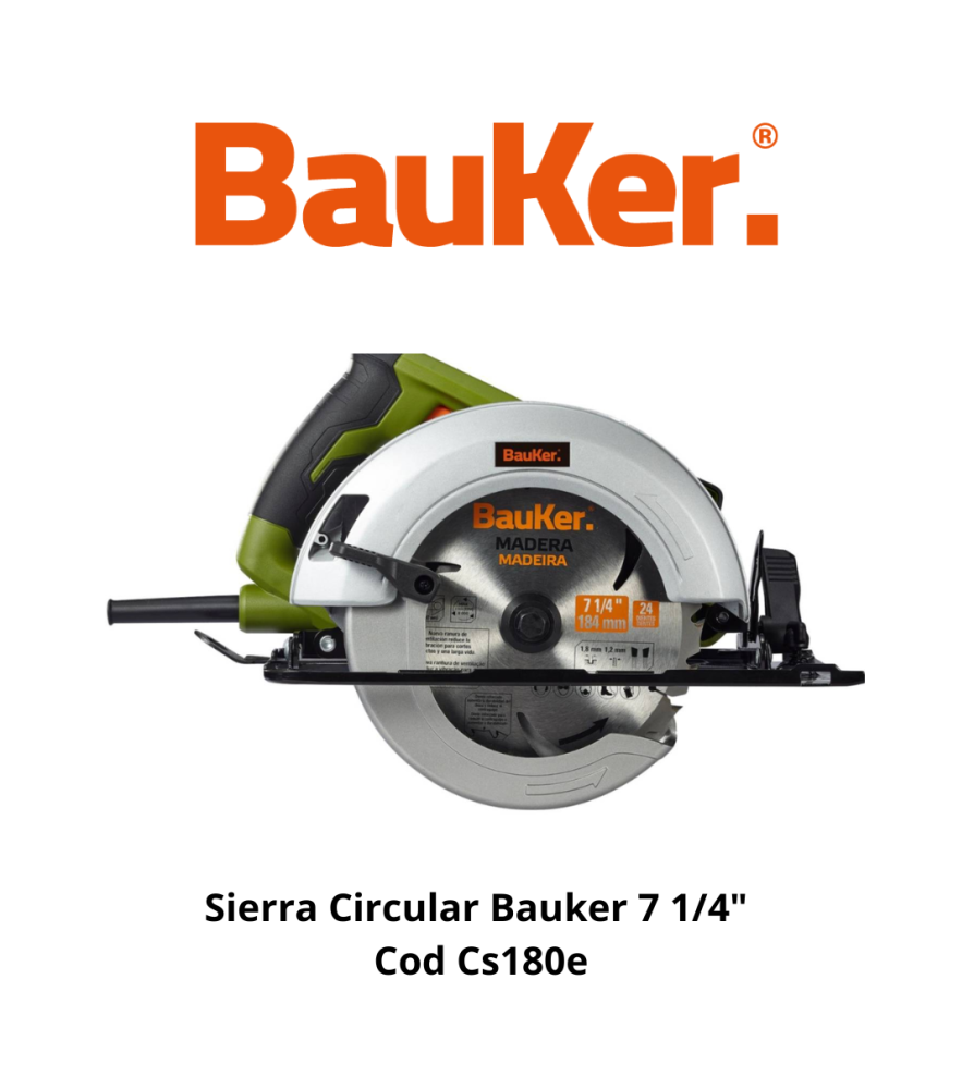 Sierra Circular Bauker 7 1/4" Cod Cs180e