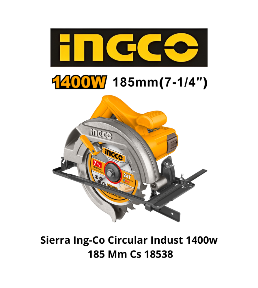Sierra Ingco Circular Indust 1400w 185 Mm Cs 1853