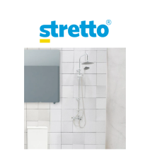 Columna De Ducha Stretto Rimini Cromo Acerinox 21s