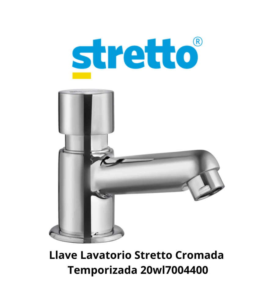 Llave Lavatorio Cromada Temporizada 20wl70