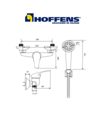 Monomando Hoffens Estandar Ducha 65006