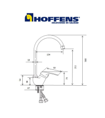 Monomando Hoffens Estandar Lavaplatos 65012