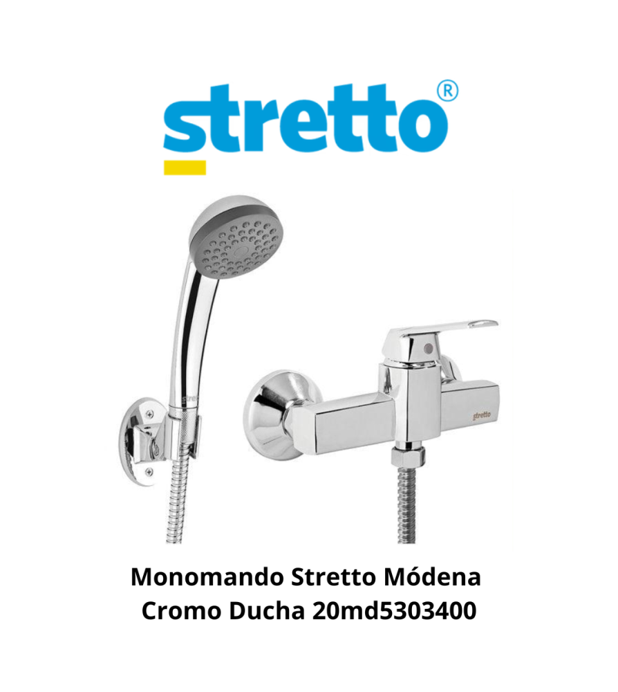 Monomando Stretto Modena Cromo Ducha 20md5303400
