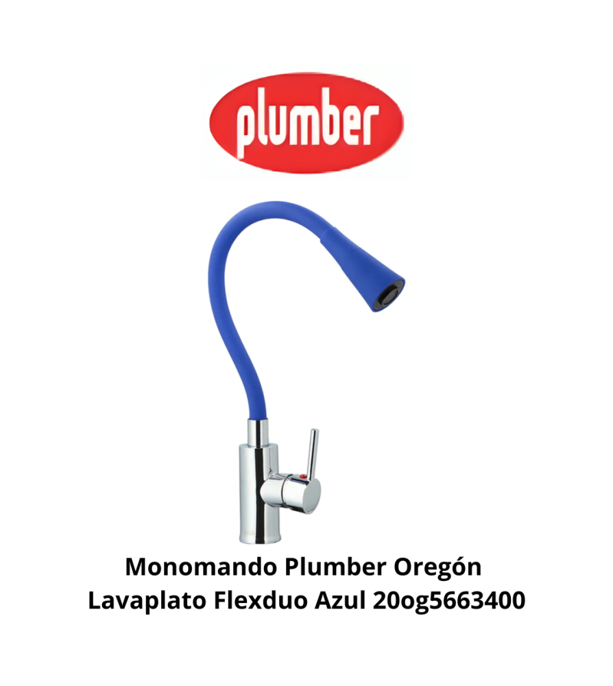 Monomando Plumber Oregon Lavaplato Flexduo Azul 20