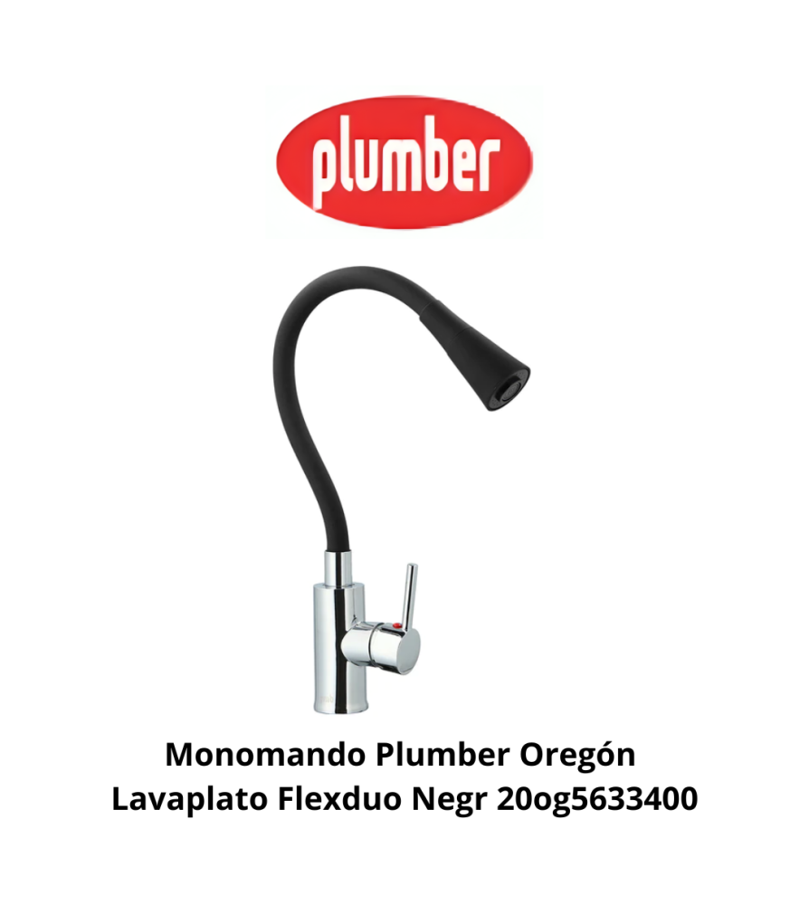 Monomando Plumber Oregon Lavaplato Flexduo Negr 20