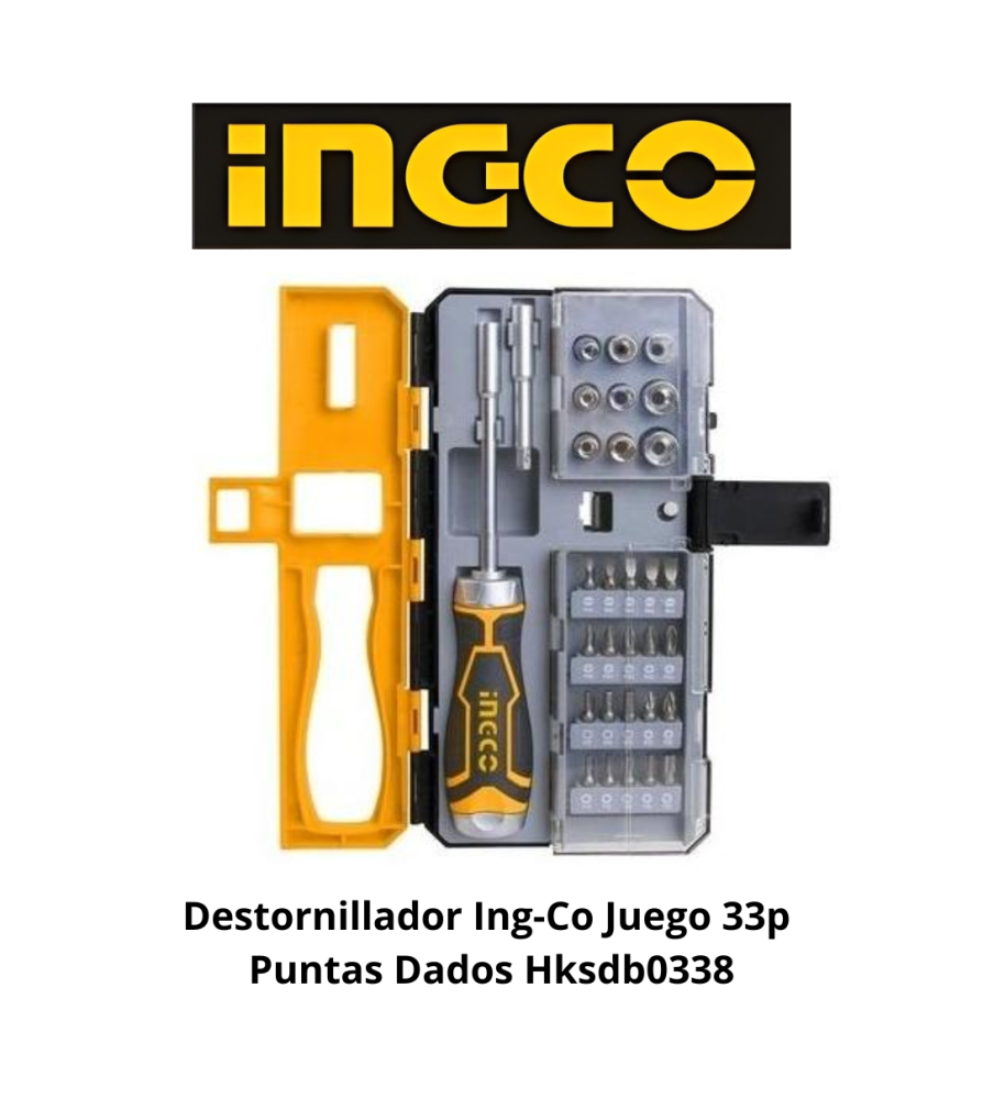 Destornillador Ingco Juego 33p Puntas Dados Hksdb