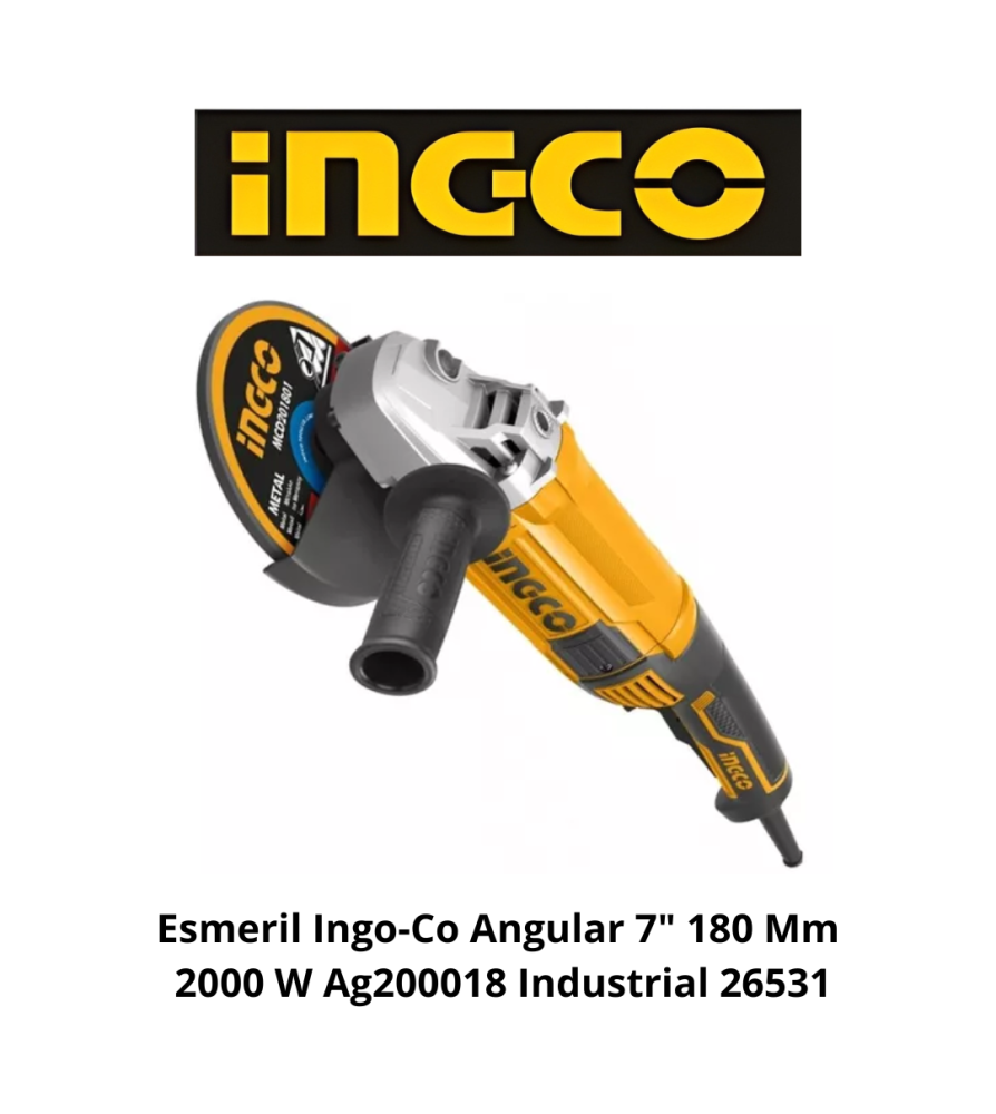 Esmeril Ingo-co Angular 7" 180 Mm 2000 W Ag200018