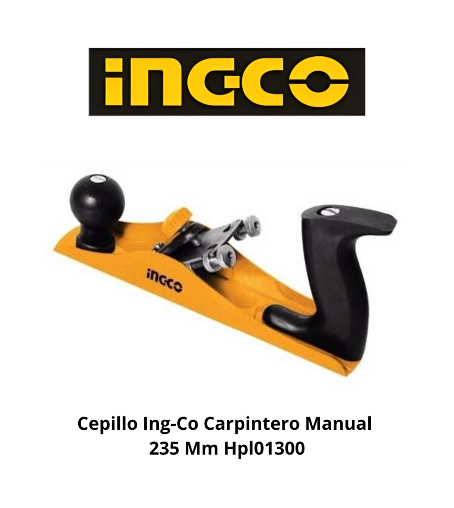 Cepillo Ingco Carpintero Manual 235 Mm Hpl01300