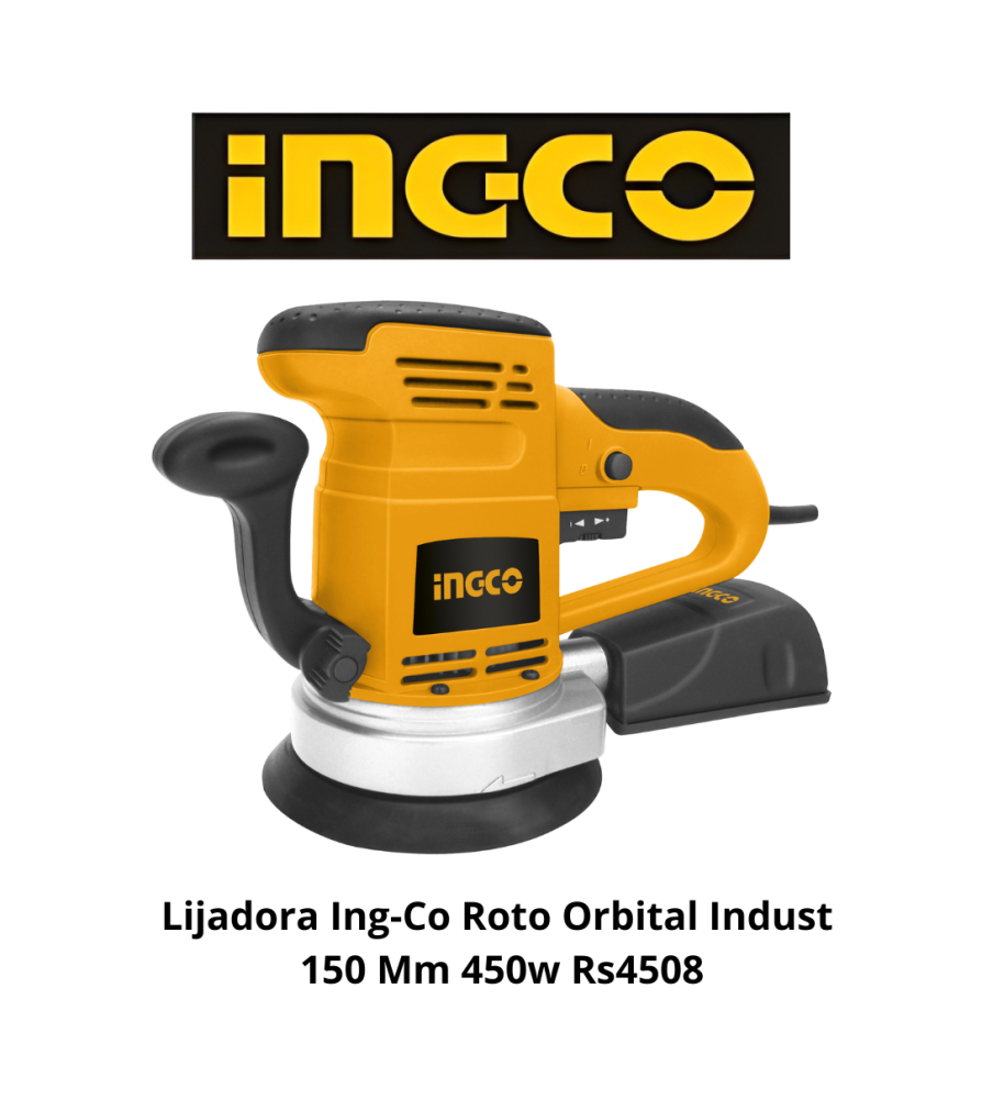 Lijadora Ingco Roto Orbital Indust 150 Mm 450w Rs