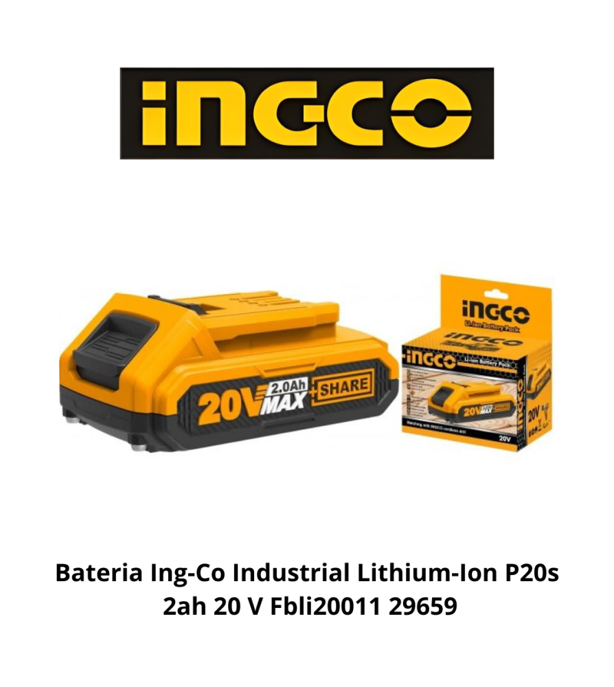 Bateria Ingco Industrial Lithium-ion P20s 2ah 20