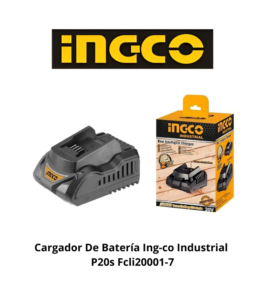 Cargador De Bateria Ingco Indust P20s Fcli2001