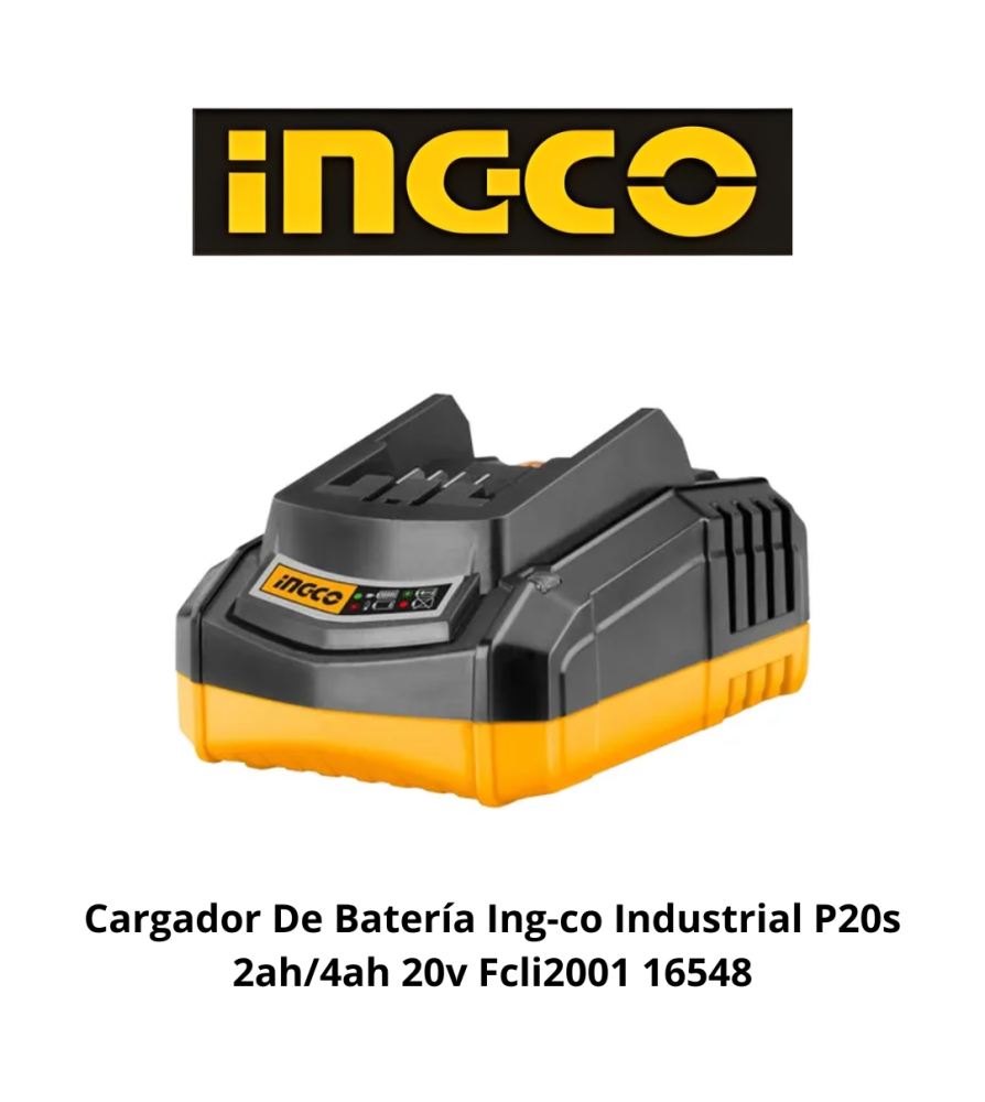 Cargador De Bateria Ingco Industrial P20s 2ah/4ah