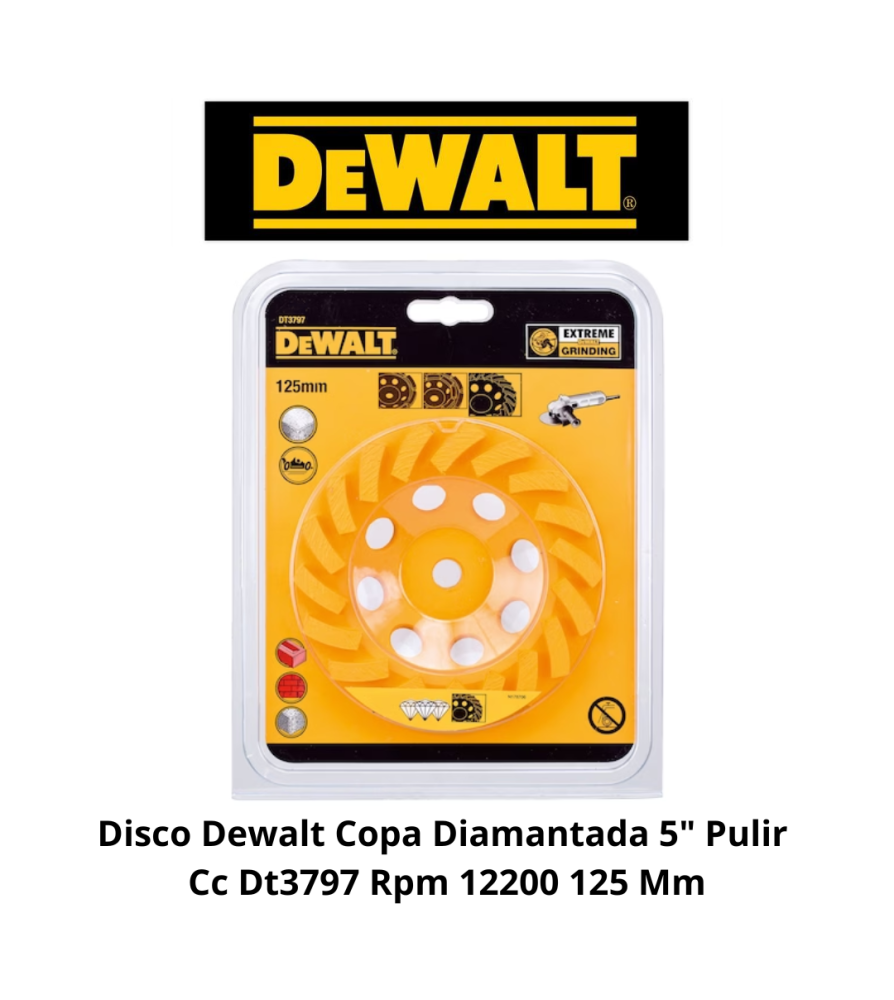Disco Dewalt Copa Diamantada 5" Pulir Cc Dt3797 Rp