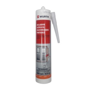 SILICONA WURTH SELLANTE ACRILICO BLANCO 280 ML