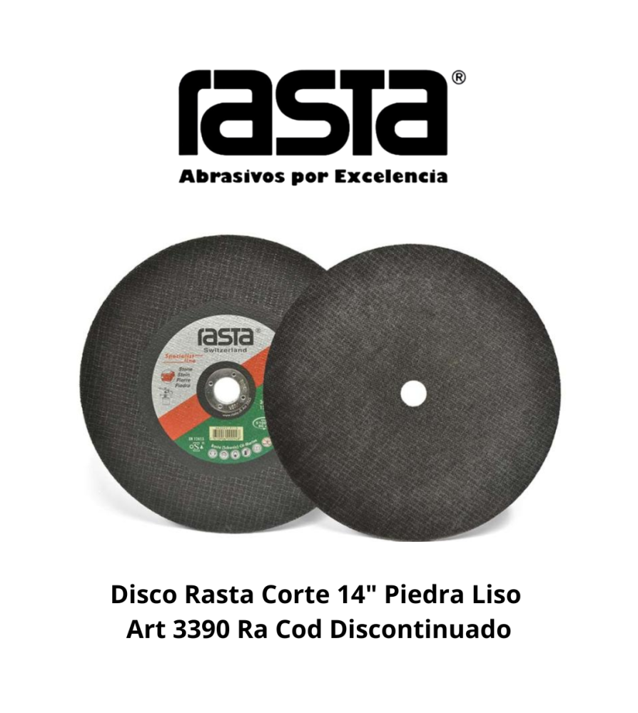 Disco Rasta Corte 14" Piedra Liso Art 3390 Ra Cod