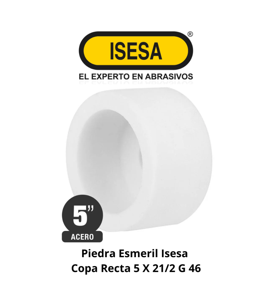 Piedra Esmeril Isesa Copa Recta 5 X 21/2 G 46