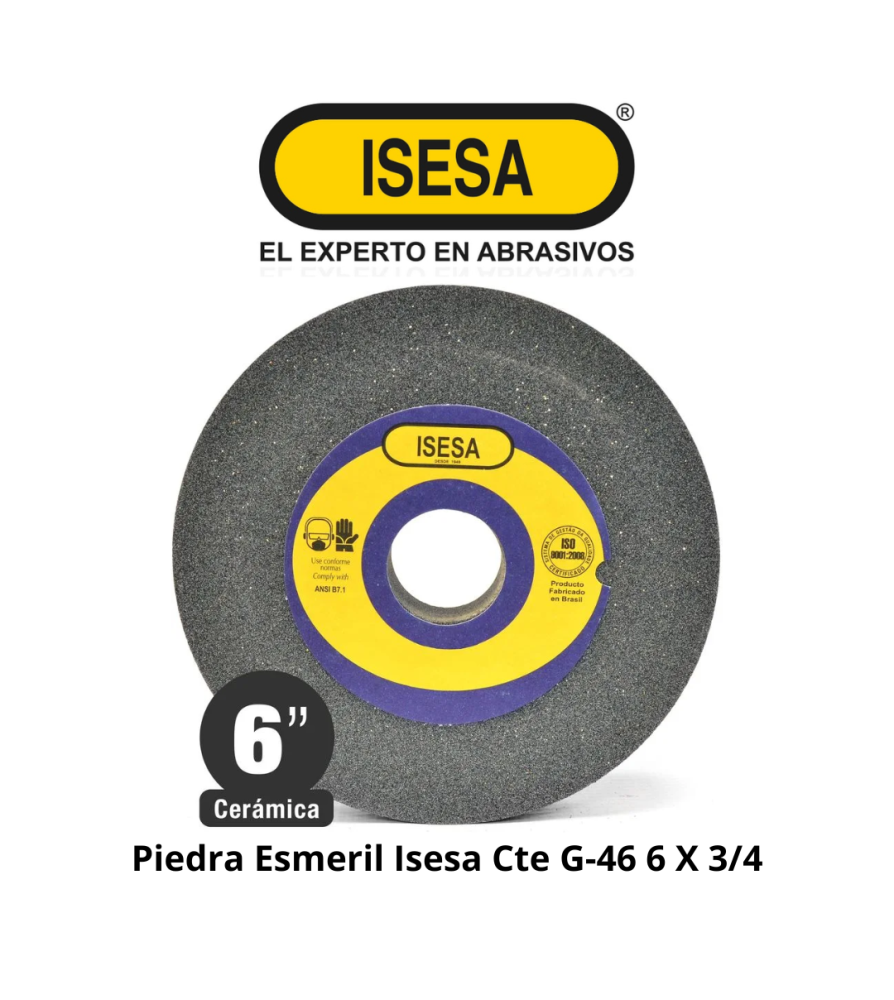 Piedra Esmeril Isesa Cte G-46 6 X 3/4