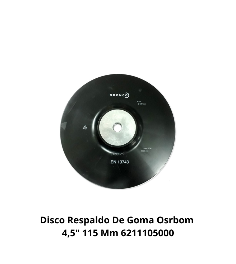 Disco Respaldo De Goma Osrbom 4,5" 115 Mm 62111050