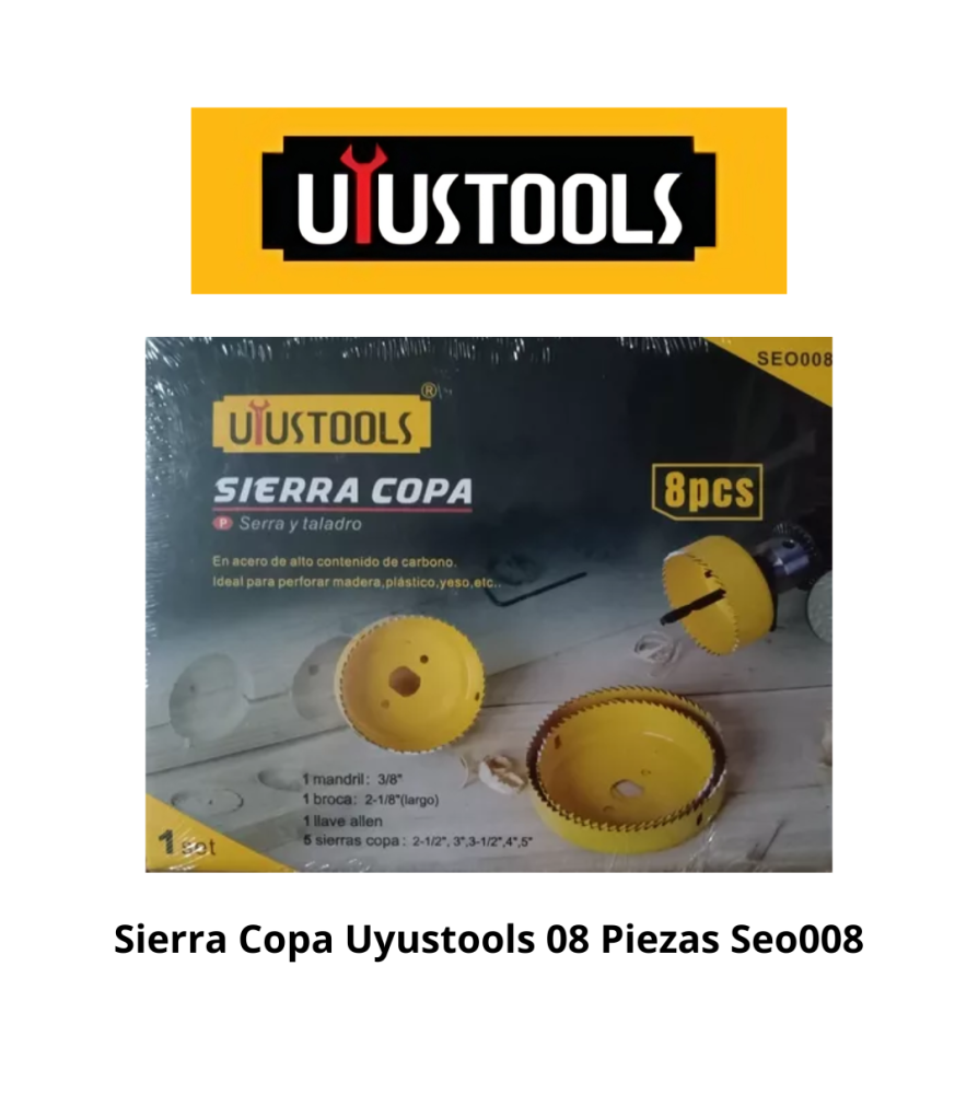 Sierra Copa Uyustools 08 Piezas Seo008