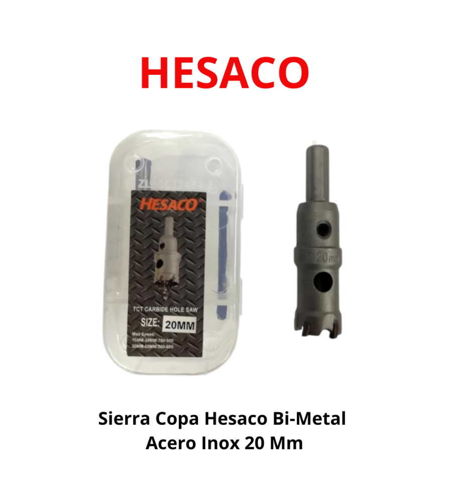 Sierra Copa Hesaco Bi-metal Acero Inox 20 Mm