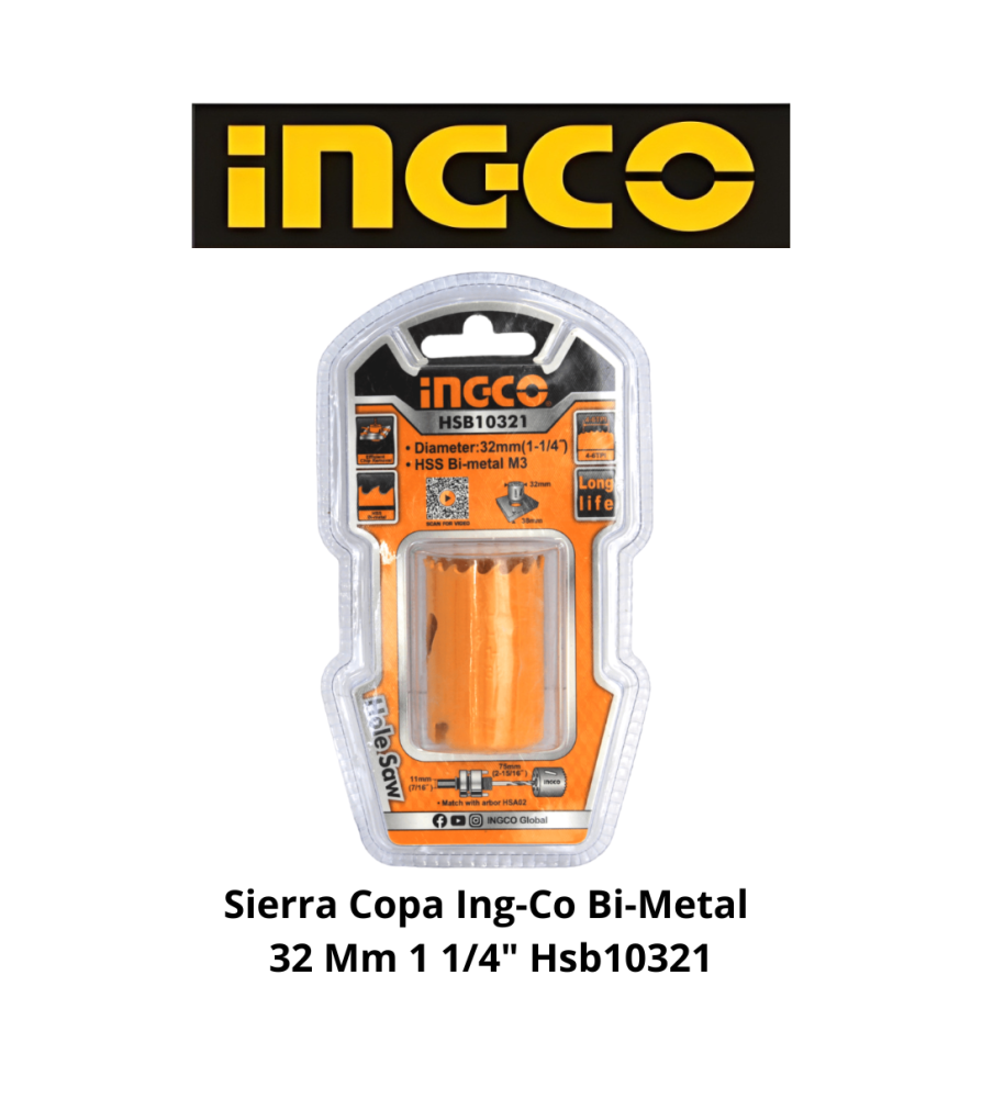 Sierra Copa Ingco Bi-metal 32 Mm 1 1/4" Hsb10321
