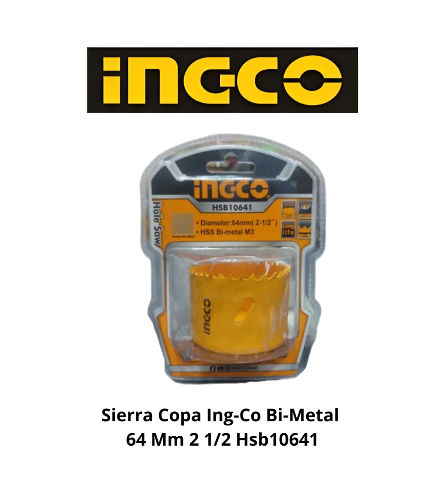 Sierra Copa Ingco Bi-metal 64 Mm 2 1/2 Hsb10641