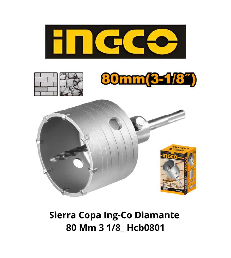 Sierra Copa Ingco Diamante 80 Mm 3 1/8_ Hcb0801