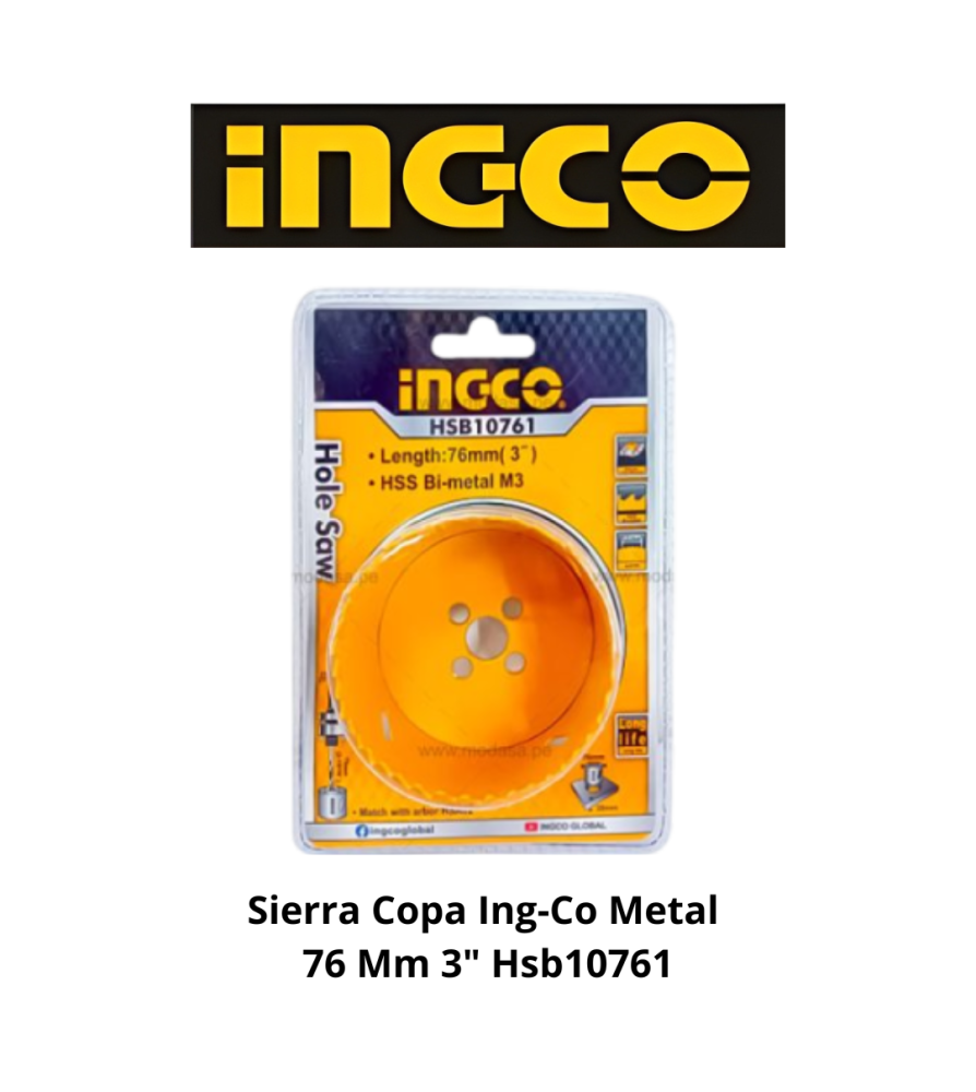 Sierra Copa Ingco Metal 76 Mm 3" Hsb10761