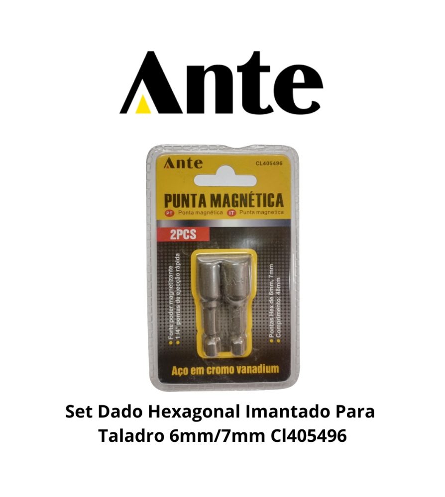 Set Dado Hexagonal Imantado Para Taladro 6mm/7mm C