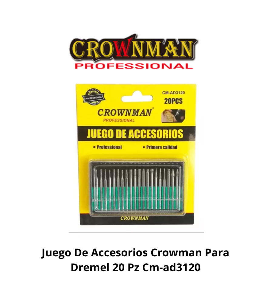 Juego De Accesorios Crowman Para Dremel 20 Pz Cm-a