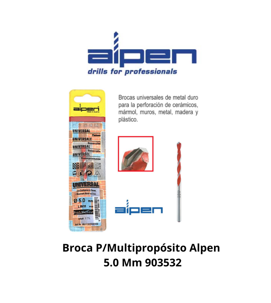 Broca P/multiproposito Alpen 50 Mm 903532