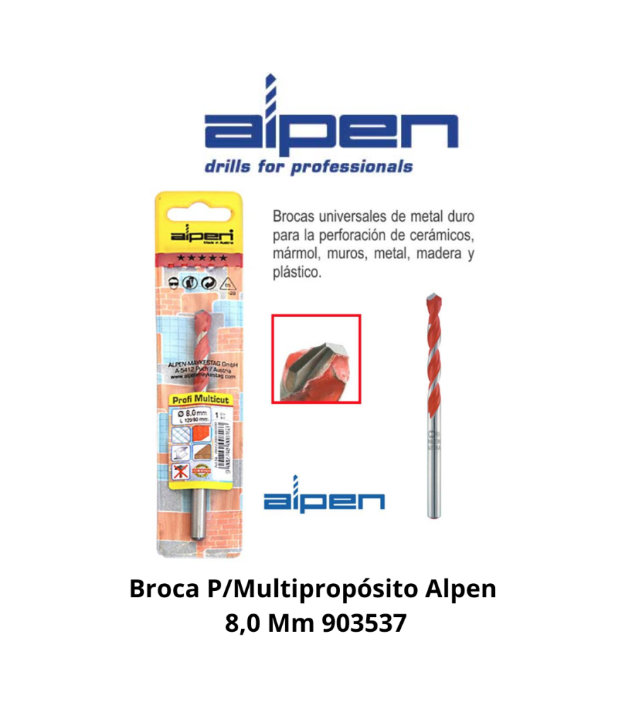 Broca P/multiproposito Alpen 80 Mm 903537