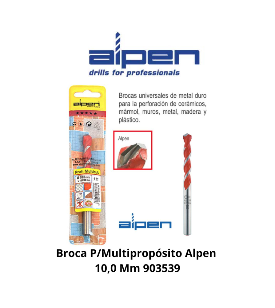 Broca P/multiproposito Alpen 10,0 Mm 903539