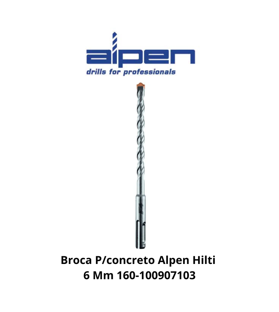 Broca Concreto Alpen Hilti 6 Mm 160-100907103