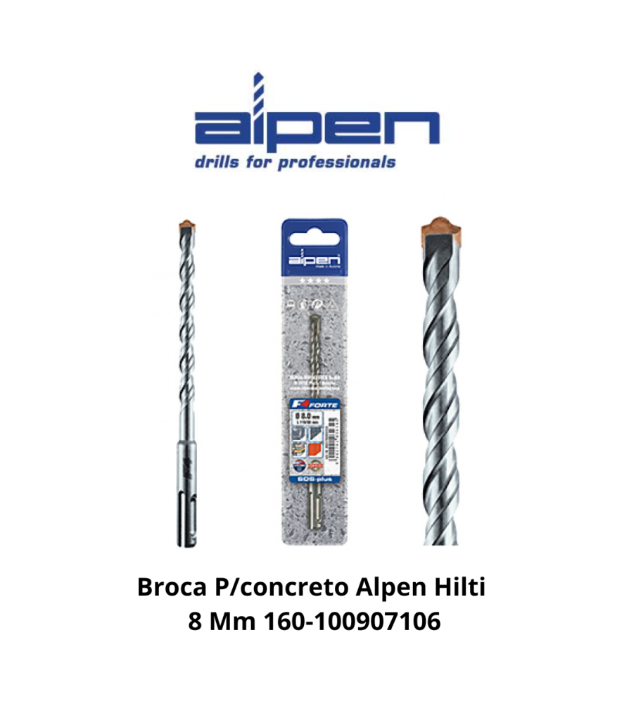 Broca Concreto Alpen Hilti 8 Mm 160-100907106