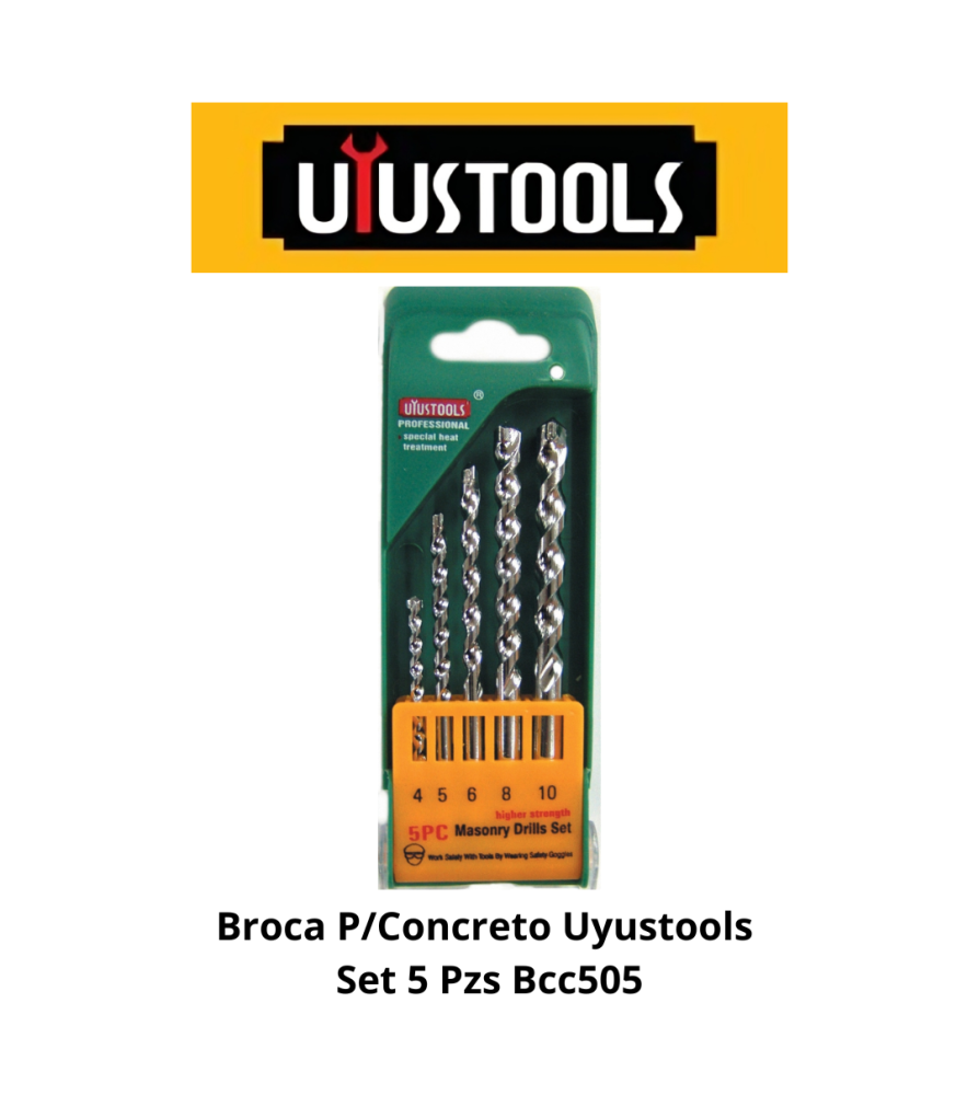 Broca Concreto Uyustools Set 5 Pzs Bcc505