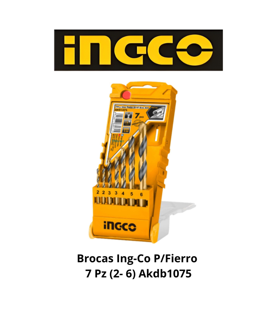 Brocas Ingco P/fierro 7 Pz (2- 6) Akdb1075