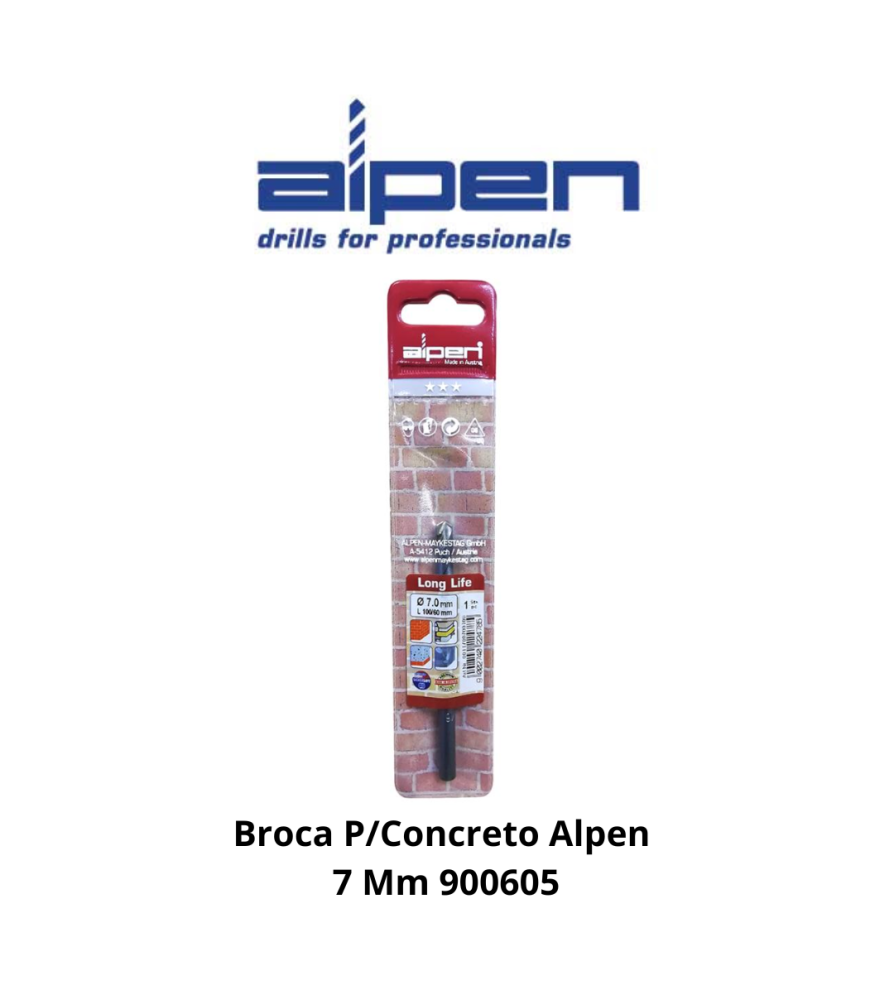 Broca Concreto Alpen Ecef Super 7,0 Mm 900605/240