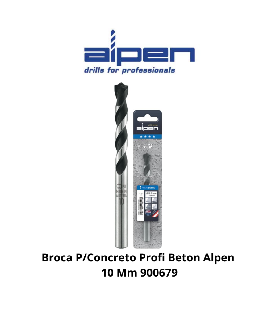 Broca Concreto Profi Beton Alpen 10 Mm 900679