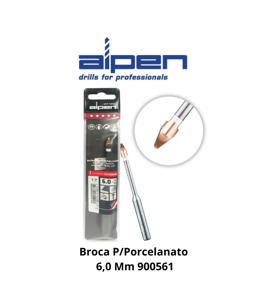 Broca P/porcelanato 6,0 Mm 900561