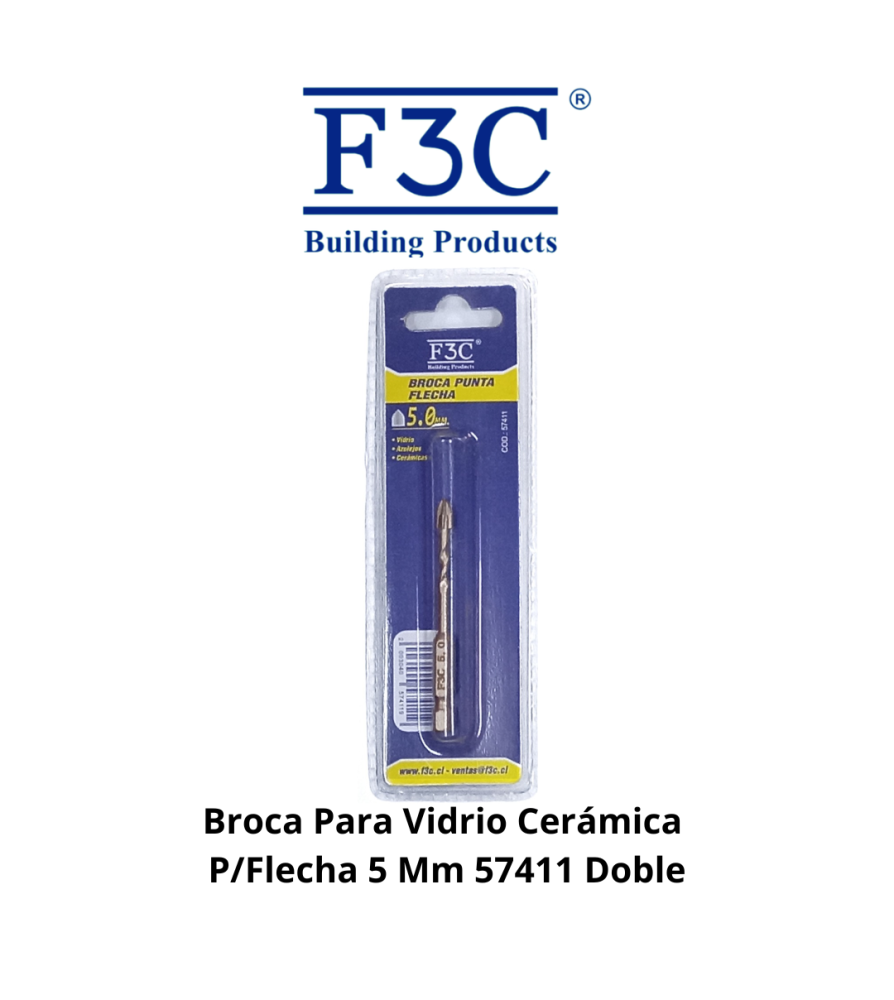 Broca Para Vidrio Ceramica P/flecha 5 Mm 57411 D