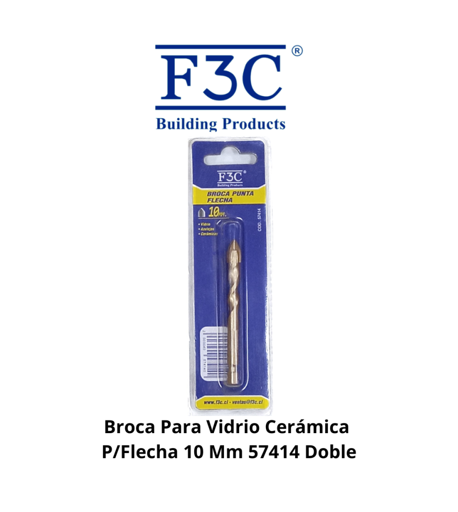 Broca Para Vidrio Ceramica P/flecha 10 Mm 57414 Do