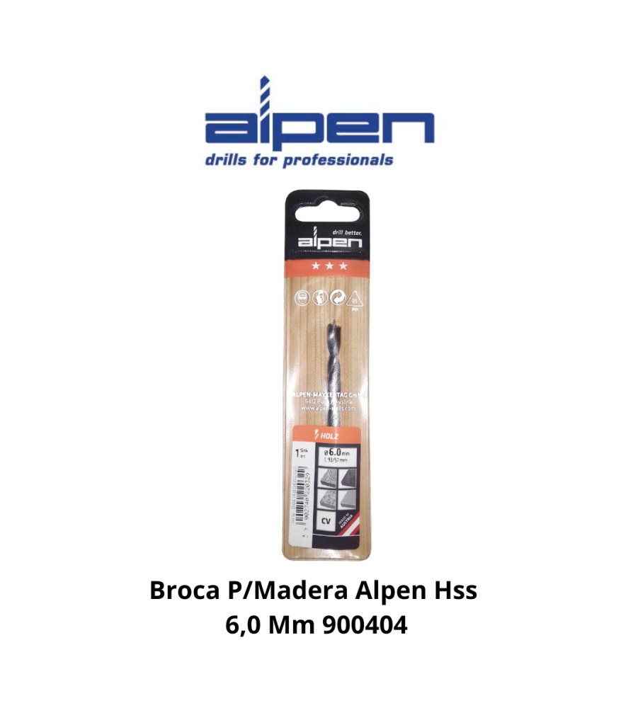 Broca P/madera Alpen Hss 6,0 Mm 900404