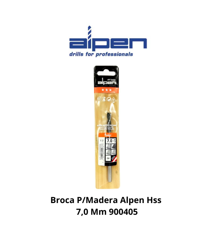 Broca P/madera Alpen Hss 7,0 Mm 900405