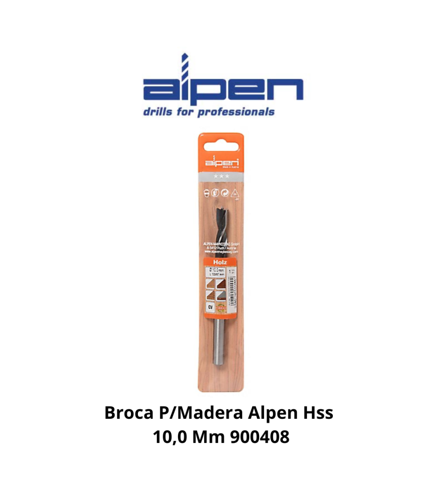 Broca P/madera Alpen Hss 10,0 Mm 900408