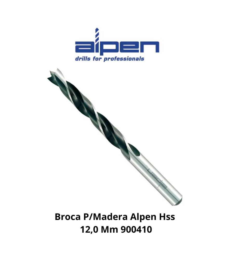 Broca P/madera Alpen Hss 12,0 Mm 900410